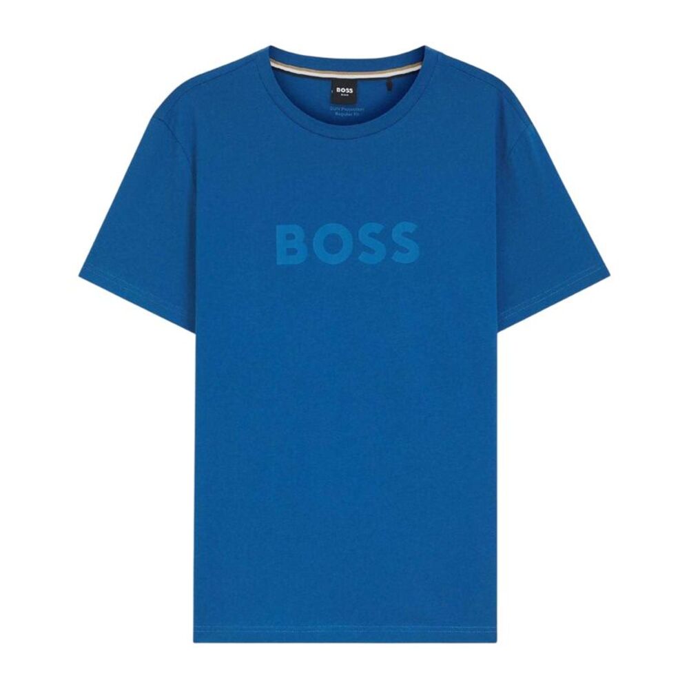 Boss Mens Logo Cotton T-Shirt / Blue